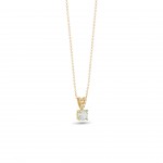 Collar Oro Amarillo 18K Aguamarina & Diamantes 0.035ct