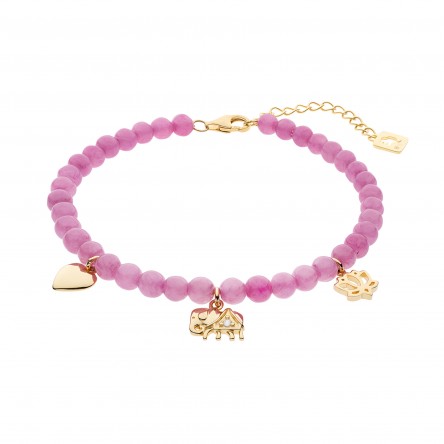 Pulsera Lucky Colors Lilac & 3 Charms