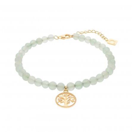 Lucky Colors Green & Tree Of Life Bracelet