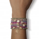 Pulseira Lucky Colors Lilac & 3 Charms