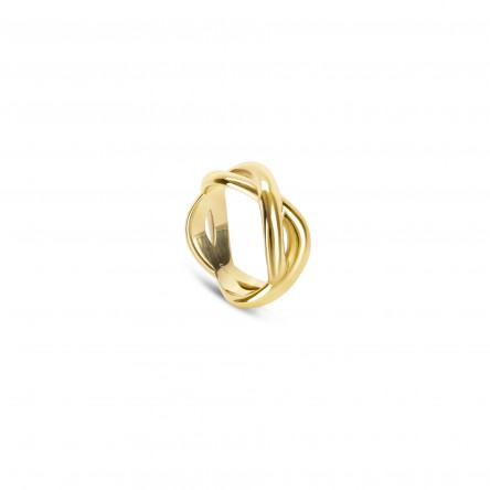 Anillo Infinity Crossed Gold