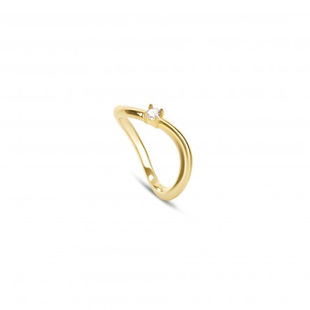 Anel Infinity Solitaire Gold