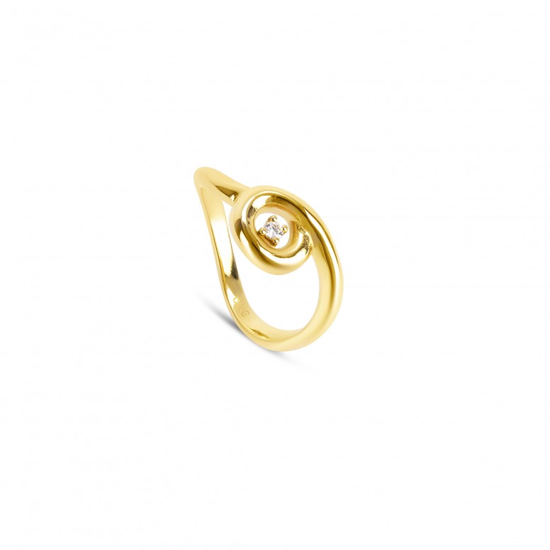 Anel Infinity Twisted Gold