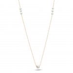 18K Gold Multiple Pearls Necklace