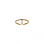 Anel Charm Solitaire Ouro 14K