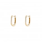 Aros Oval Plain Oro 14K