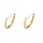 Oval Plain Hoops 14K Gold