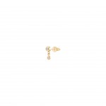 Articulated Solitaire Single Earring 14K Gold