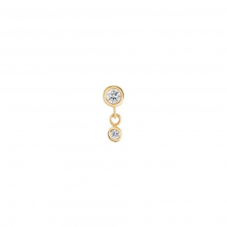 Articulated Solitaire Single Earring 14K Gold