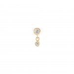 Pendiente nico Articulated Solitaire Oro 14K