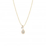 Halo Drop Pendant 14K Gold