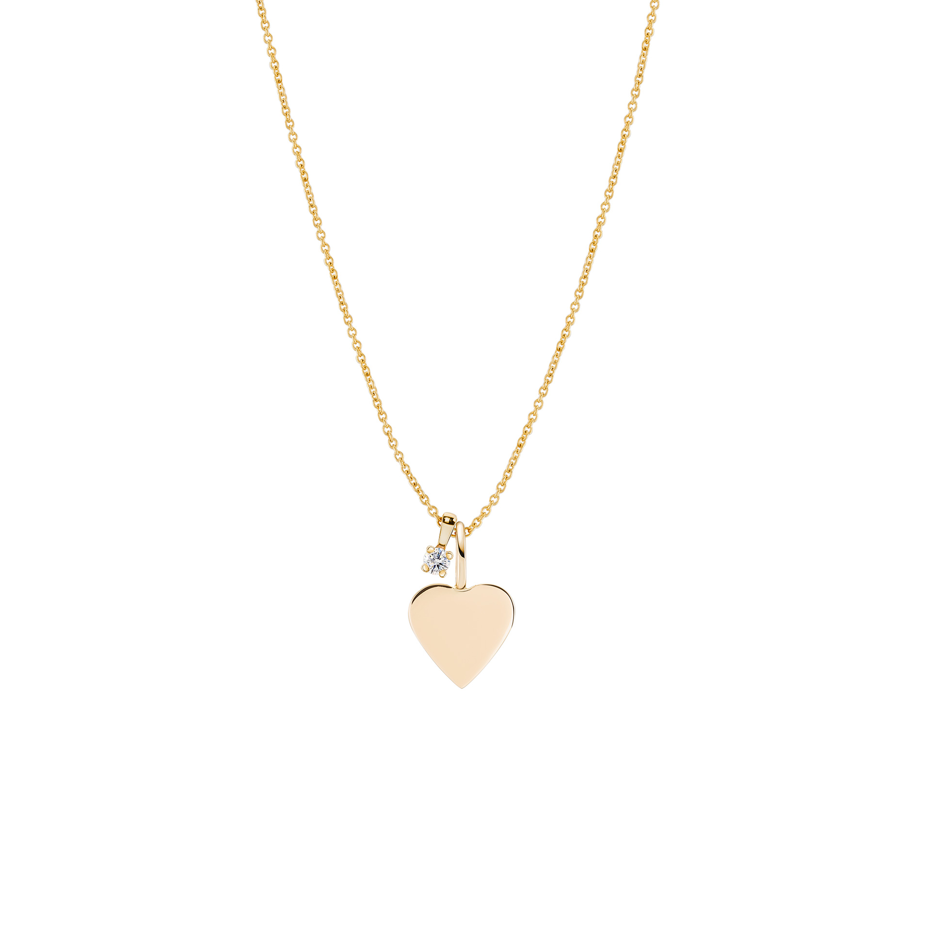 Pendente Ouro 14K Plain Heart