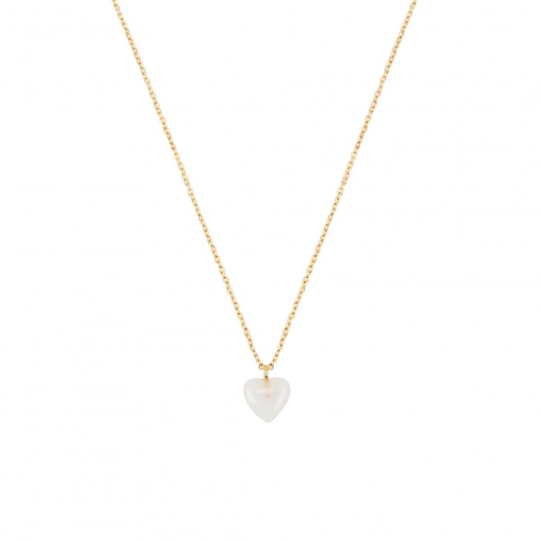 Neckmess Heart White Necklace