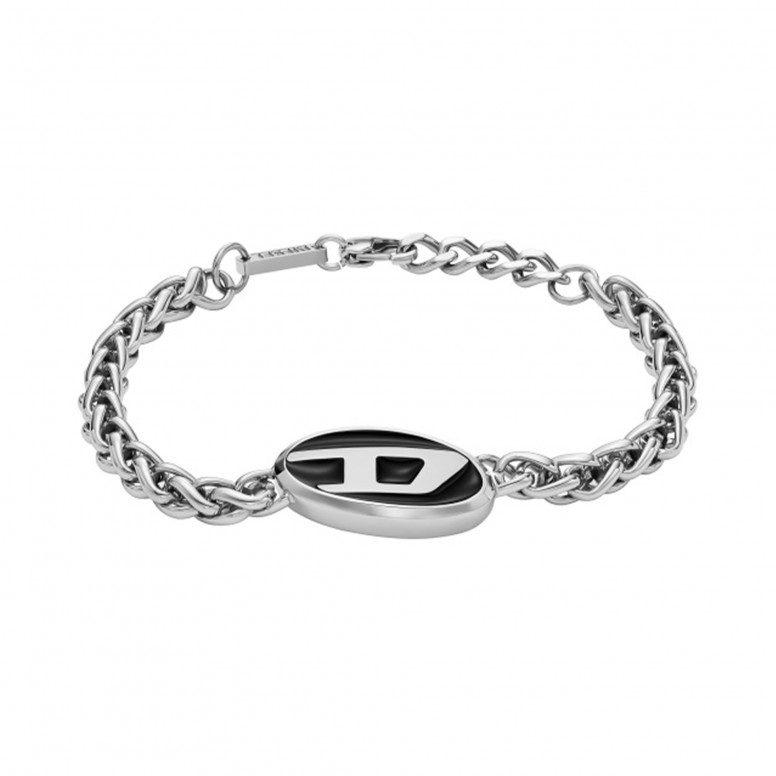 Steel Diesel Font Silver Bracelet