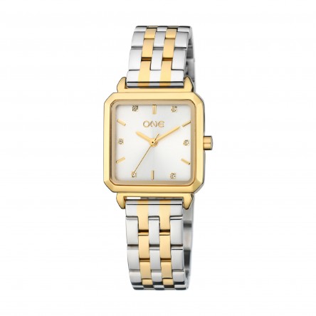 Mosaic Bicolor Gold Watch