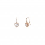 Brincos Love In Rose Zirconia Heart