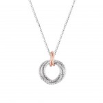 Brillare Silver & Rose Shiny Circles II Necklace