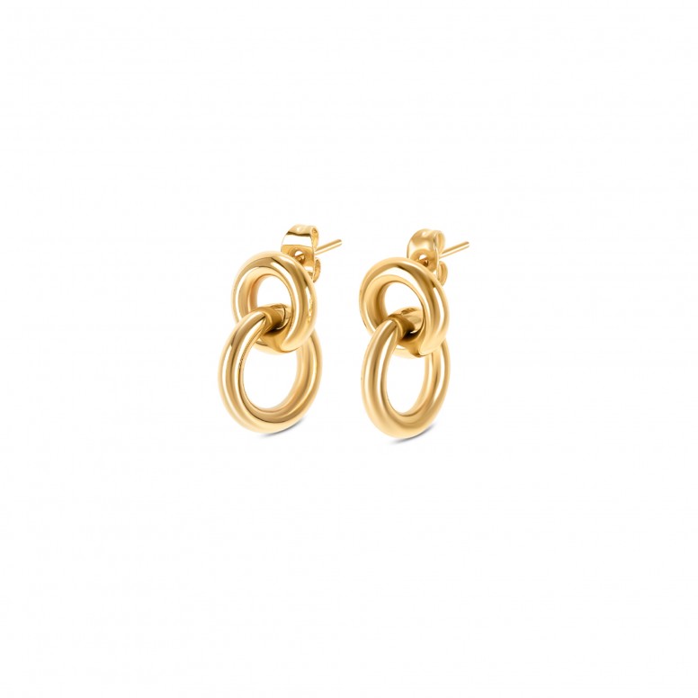 Luminous Circle Gold Earrings