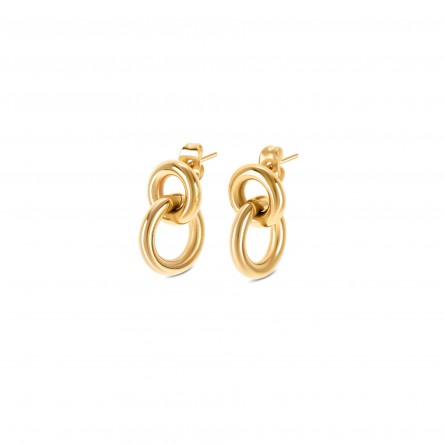 Luminous Circle Gold Earrings