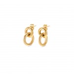 Luminous Circle Gold Earrings