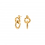 Luminous Circle Gold Earrings