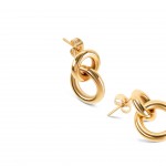 Luminous Circle Gold Earrings