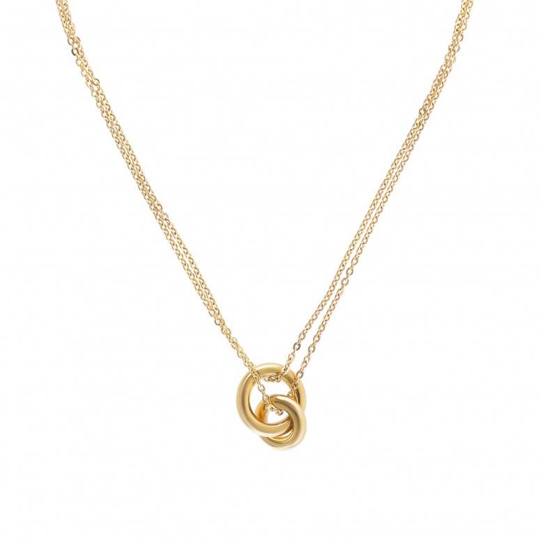 Luminous Circle Gold Necklace