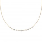 Contrast Crystal Gold Necklace