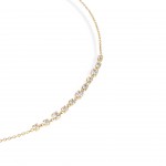 Contrast Crystal Gold Necklace