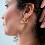 Luminous Solid Gold Earrings