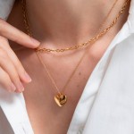 Neckmess Heart Big Gold Necklace