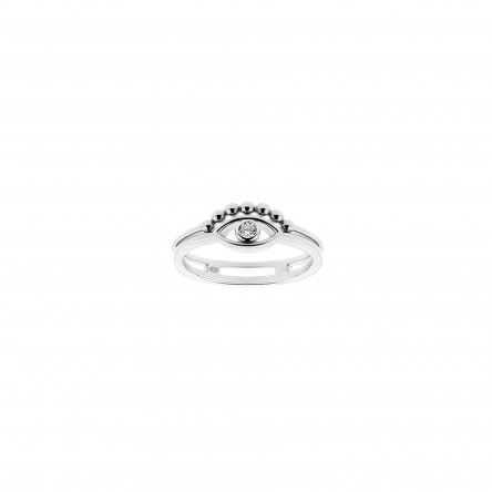 Protection Eye & Silver Dots Ring