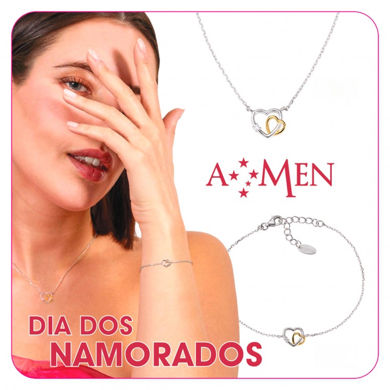 Collar Love Bicolor Dorado