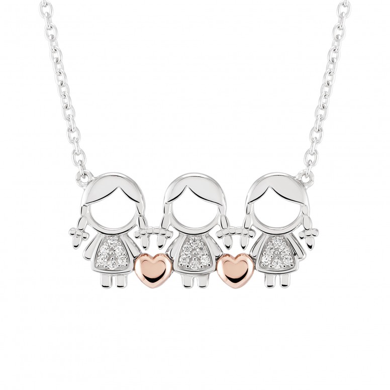 Mum Triple Girl Necklace