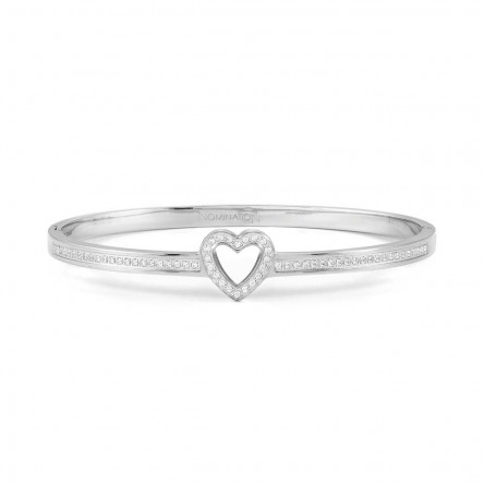 Pretty Bangles Heart Silver Bracelet