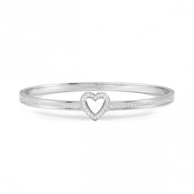 Pretty Bangles Heart Silver Bracelet