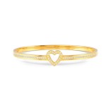 Pretty Bangles Heart Gold Bracelet