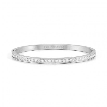 Pretty Bangles White Zirconia Silver Bracelet