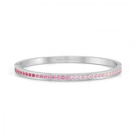 Pretty Bangles Pink Zirconia Silver Bracelet