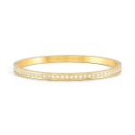 Pretty Bangles White Zirconia Gold Bracelet