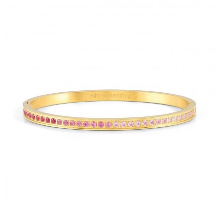 Pretty Bangles Pink Zirconia Gold Bracelet