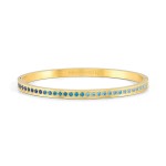 Pretty Bangles Blue Zirconia Gold Bracelet