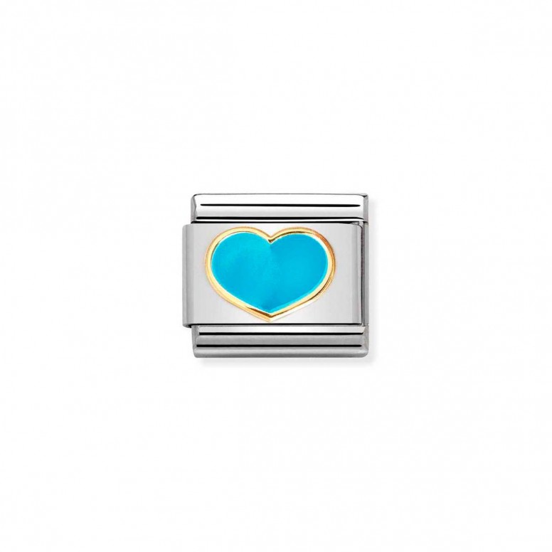 Composable Heart Turquoise Charm