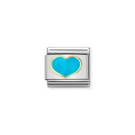 Composable Heart Turquoise Charm