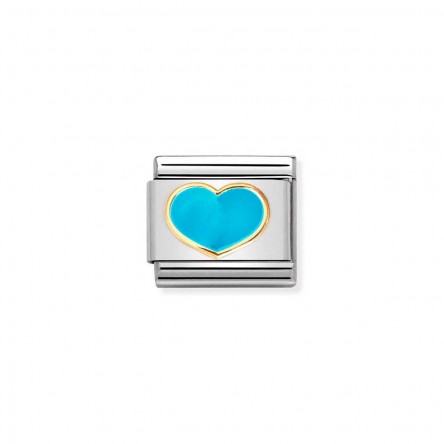 Composable Heart Turquoise Charm