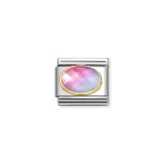 Charm Link Composable Pedra Azul Rosa