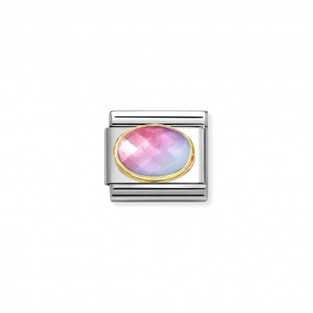 Composable Blue Pink Stone Charm