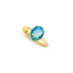 Symbiosi Blue & Green Stone Gold Ring