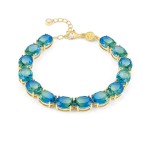 Symbiosi Blue & Green Stones Gold Bracelet