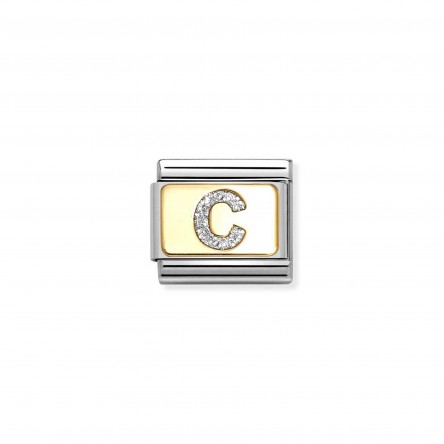 Charm Link Composable Glitter Letra C